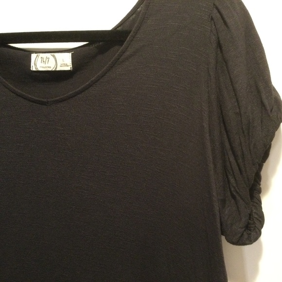 Dark Gray Stretch Tee - Picture 2 of 3